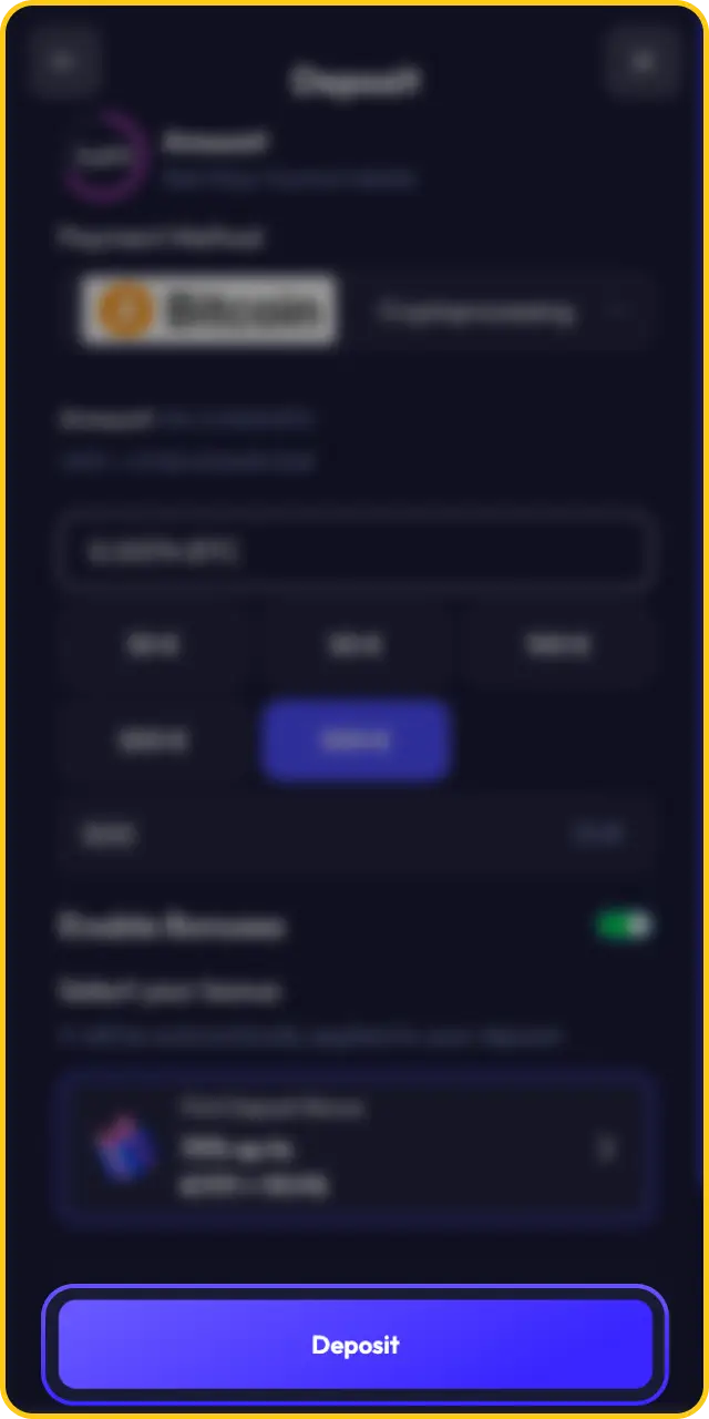 Wait a moment for your account to receive the Spinrise welcome bonus funds.