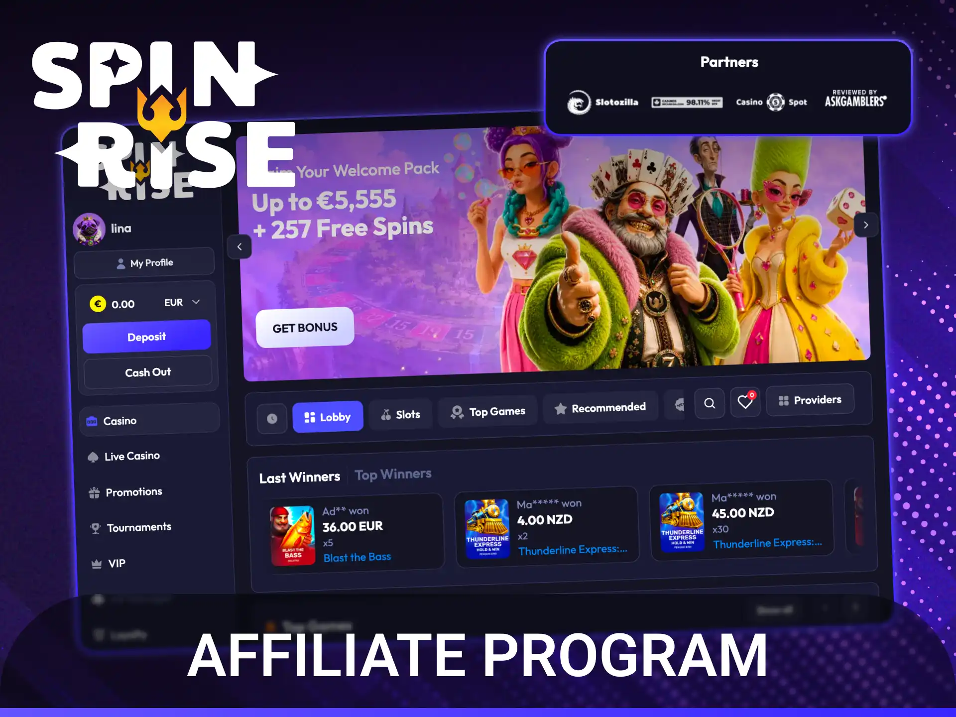 Become a partner in the official affiliate program to boost your earnings.